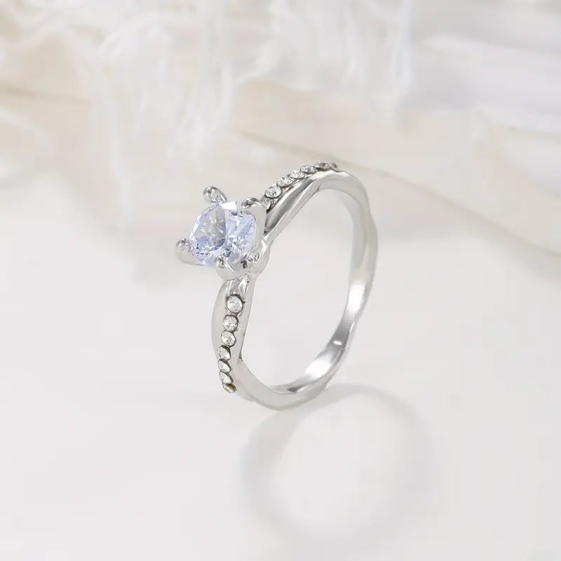Classic Rhinestone Wreath Ring
