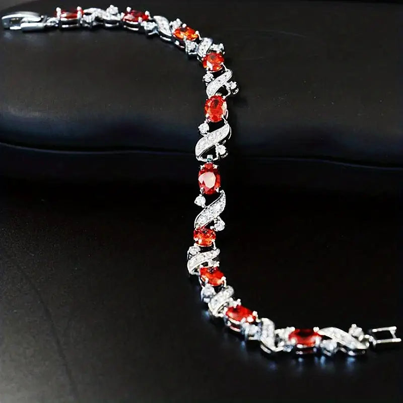 Delicate and Elegant Crystal Leaf Bracelet